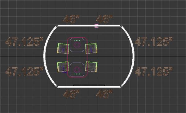 Gravitee One-Step Mobile Meeting Pod(s) | (Oval) -- Size View